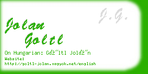 jolan goltl business card